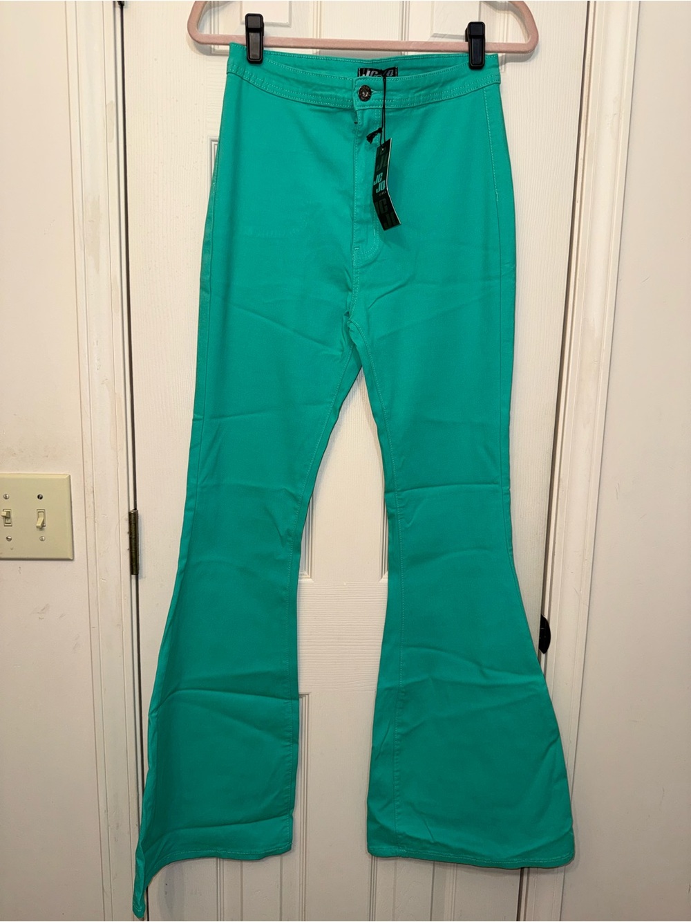 Teal/Turquoise Flared Pants Size XL Long